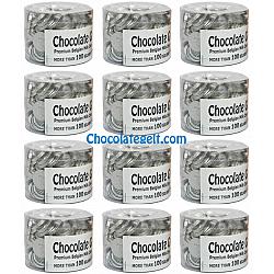 Case of 12 x 100 SILVER Chocolate Coins Wholesale Case Kosher OU Dairy