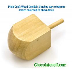 50 Large Wood Dreidel Craft